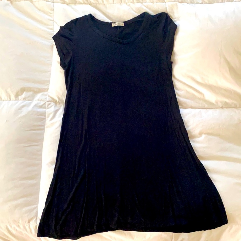 Black t shirt minidress / long shirt